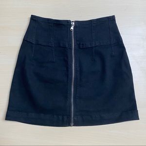 Free People Denim Zip-Up Skirt